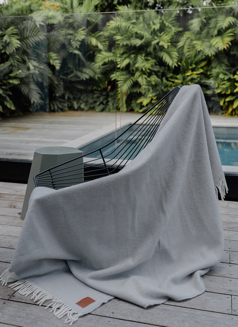 Lumiere Lambswool Throw - Dove Grey