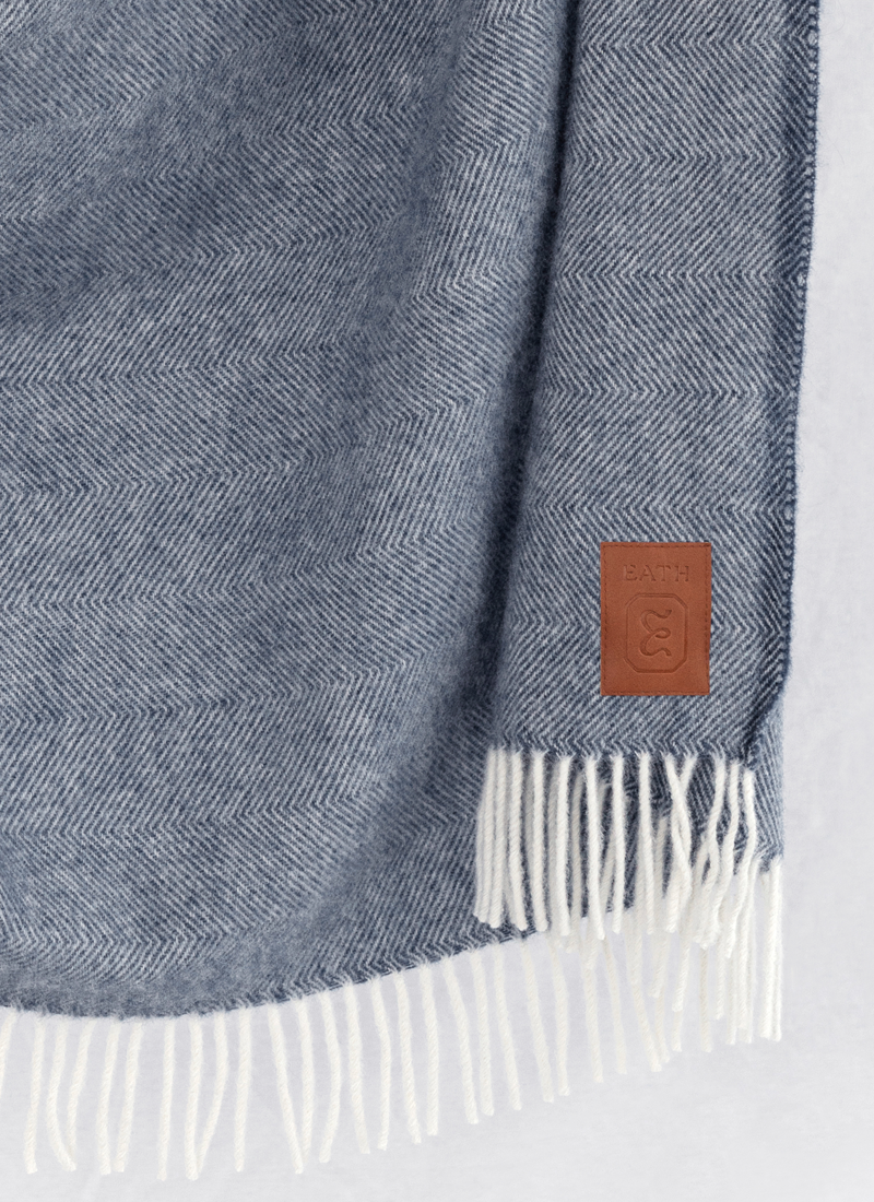 Lumiere Lambswool Throw - Nautical Navy